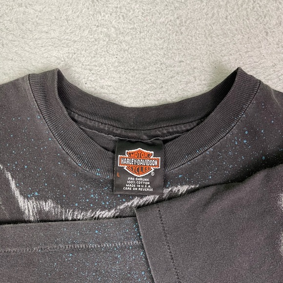 Vintage 90s Harley Davidson AOP T-shirt - Picture 4 of 5